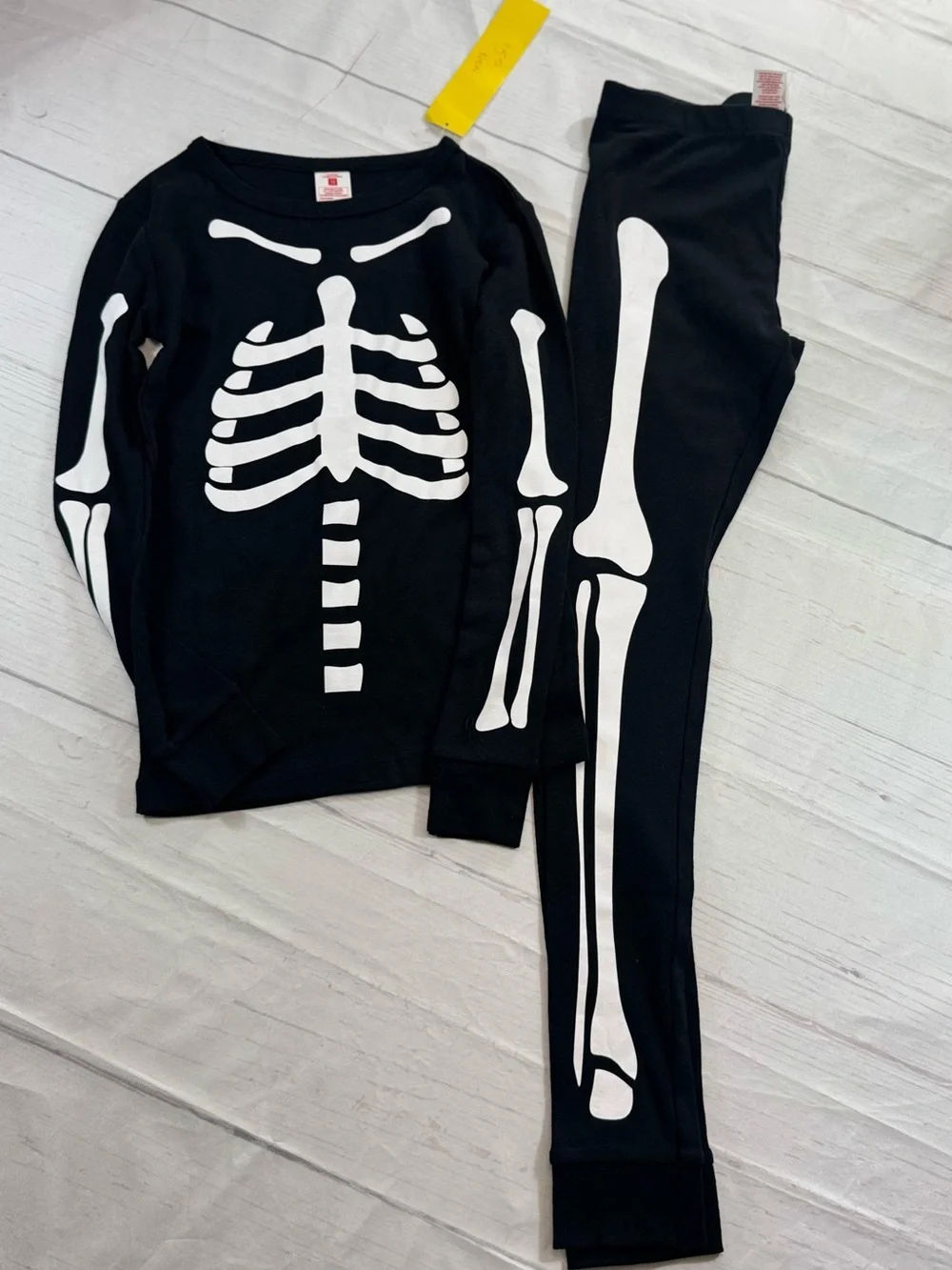 Kids Skeleton Halloween Pajama Set – Size 12 NWT